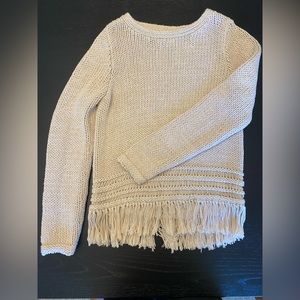 Tan Fringe Sweater- Ann Taylor Loft